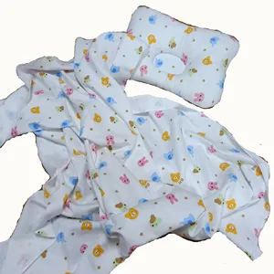 2019 100% cotton 65 patterns Wholesale Baby 3D net air mesh pillow prevent flat head baby pillow baby pillow