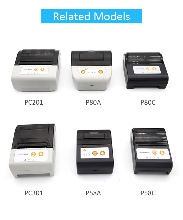 58mm mini portable receipt thermal printer