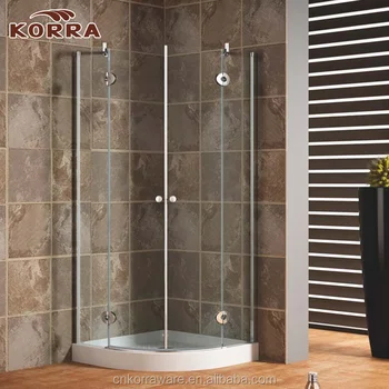 Swing Open Style Frameless Shower Room 2 Panel Glass Shower Door