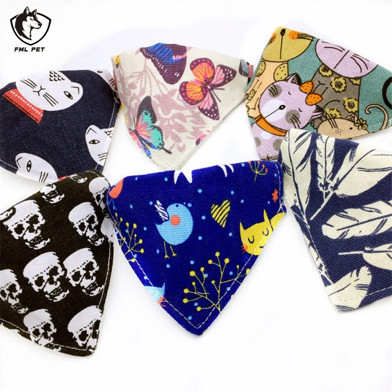 

Factory Cheap Custom Printed Pet Bandana For Cats Dogs, 7 shapes