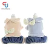 Casual Jacket with Bowknot and Jeans Dog Clothes Winter Multi Sizes Dog Clothes Pet Accessories