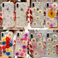 

DIY Epoxy handmade real dry pressed dried flower phone case for iphone xs max xr 678plus