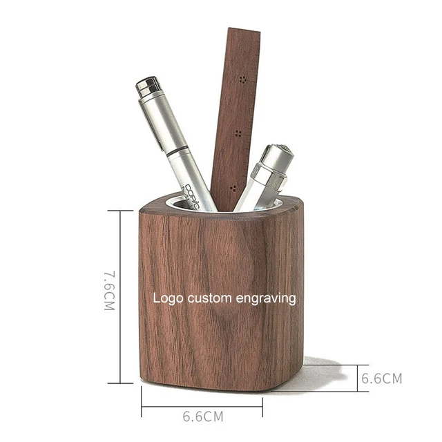 wooden pen holder