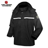 Black color wind proof jacket for police outdoor duty