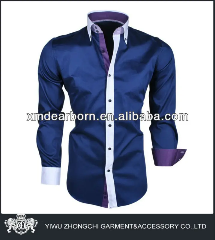 camisa de vestir azul rey