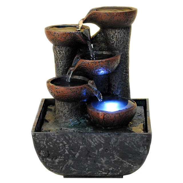 Resin Crafts Tiers Indoor Fountain Tabletop Mini Waterfall - Buy Mini ...