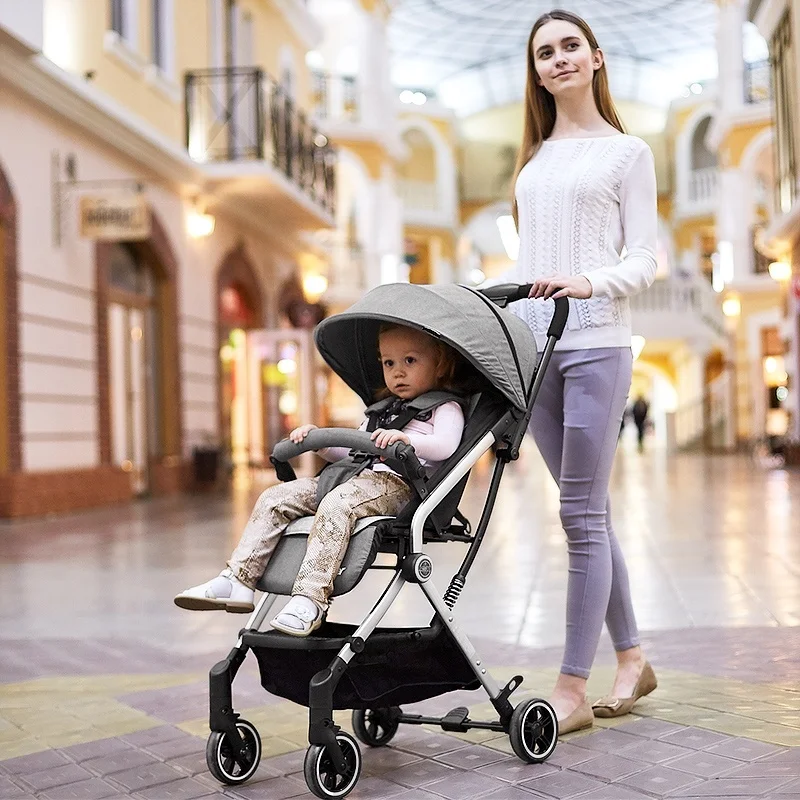 

FOREVER China Maker Aluminum Alloy Foldable Baby Stroller Lightweight Travel Pram Infant Carriage Car, Navy blue / purple / dark grey