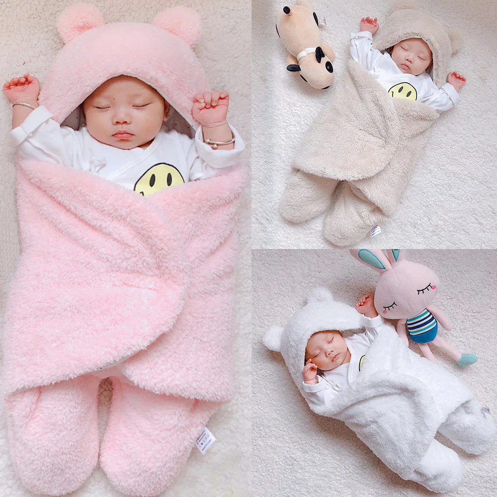 0~12Months, White Baby Swaddle Wrap Blankets for Newborns /& Infants Cute Cotton Receiving White Sleeping Blanket Boy Girl Wrap Swaddle