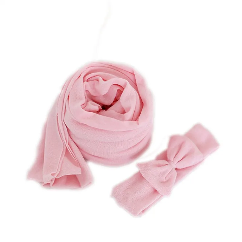 

Lovely Pink Baby Photo Swaddle Blanket Knit Wrap Props Newborn Photography Props Soft Jersey Stretch Wrap, Multiple