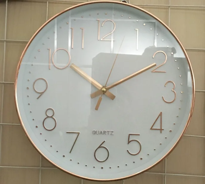 Modern Plastic Clock Cover Rose Gold 3d Wall Clock For Home Decor Buy Clock 3d,Plastic Clock