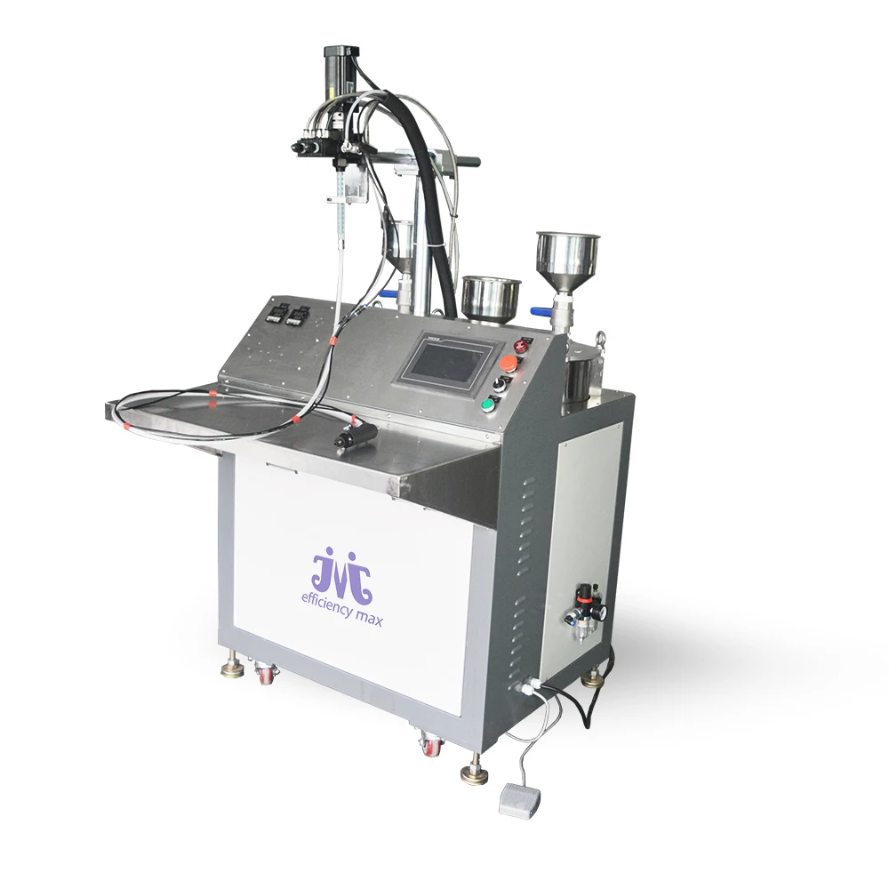 Automatic Two Component Epoxy Resin AB Glue Mixer Dispensing Potting Robot Machine For Doming Sticker With 3 Pinheads