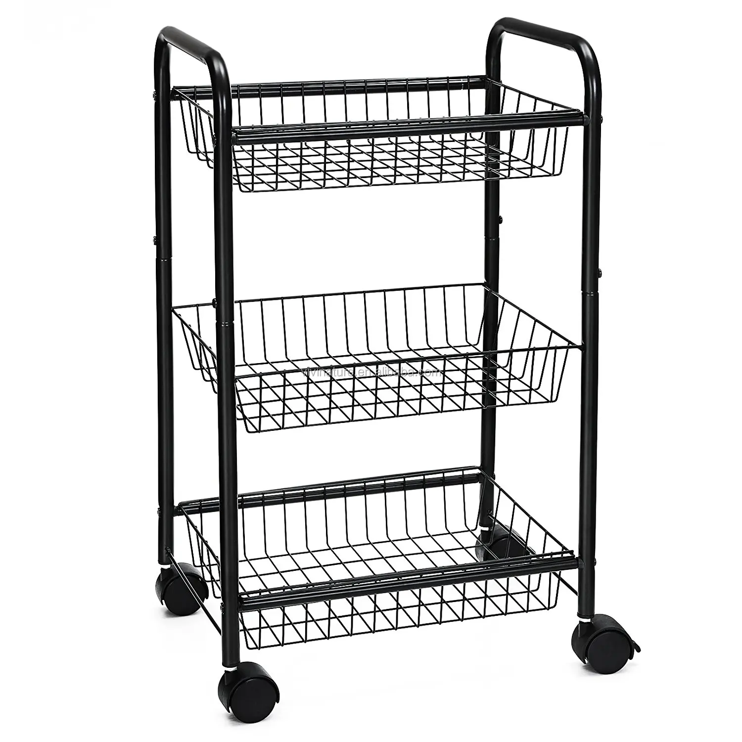 Этажерка Yamazaki Tower Rolling Kitchen Storage Cart, материал: металл