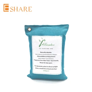 Image of odor removal charcoal granules air purifying bamboo bag