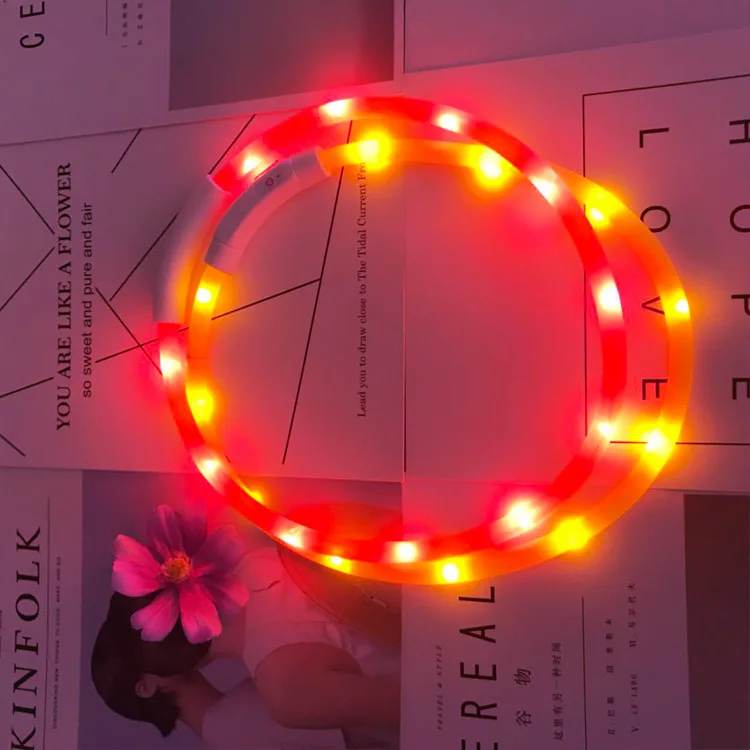 

High Quality Silicone Dog Remote Control Led Flashing Collar Light Dog Collar Led Usb Rechargeable