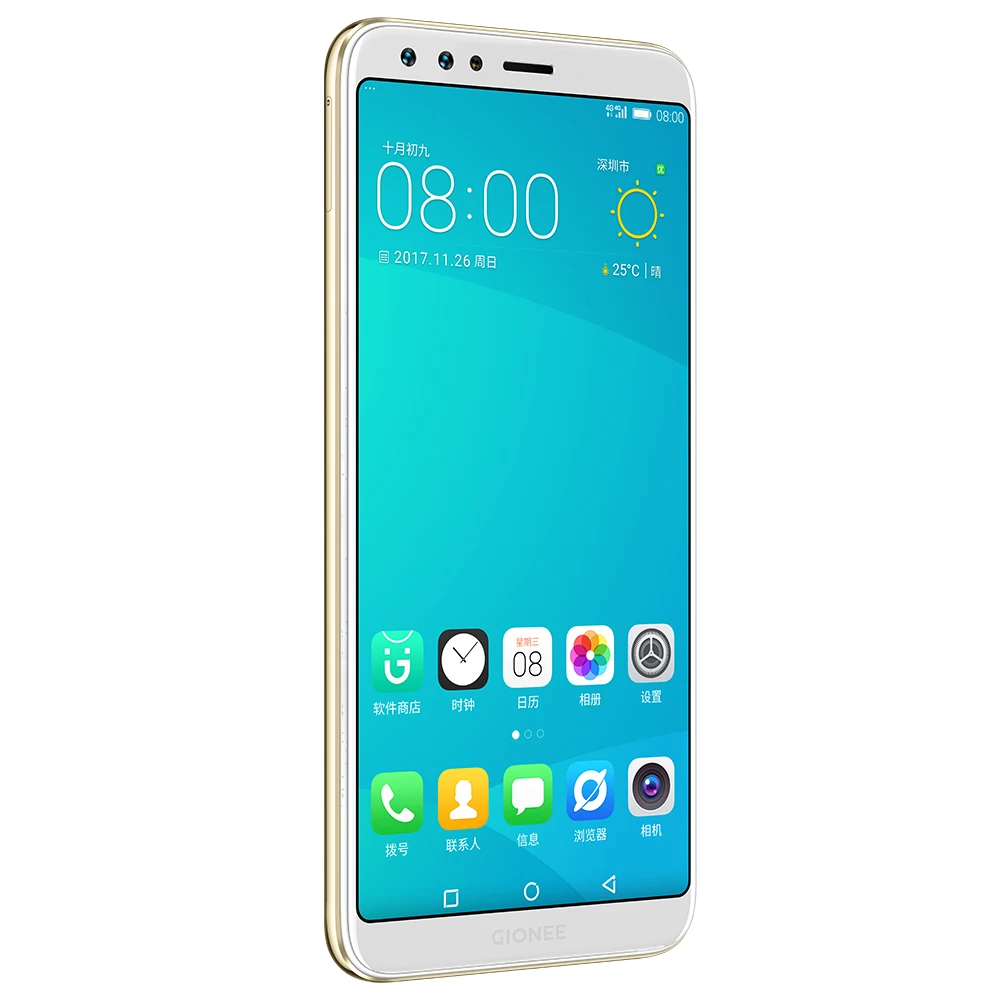 

Gionee S11 Smart Phone Android 7.1 4G LTE Helio P23 Octa Core 4+64G 5.99 16:9 Full Screen 3D Selfie 16MP 4 Cameras Curved Body, N/a