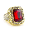 Mens Fashion Nickel Free Artificial Ruby Gems Stone Ring Jewelry