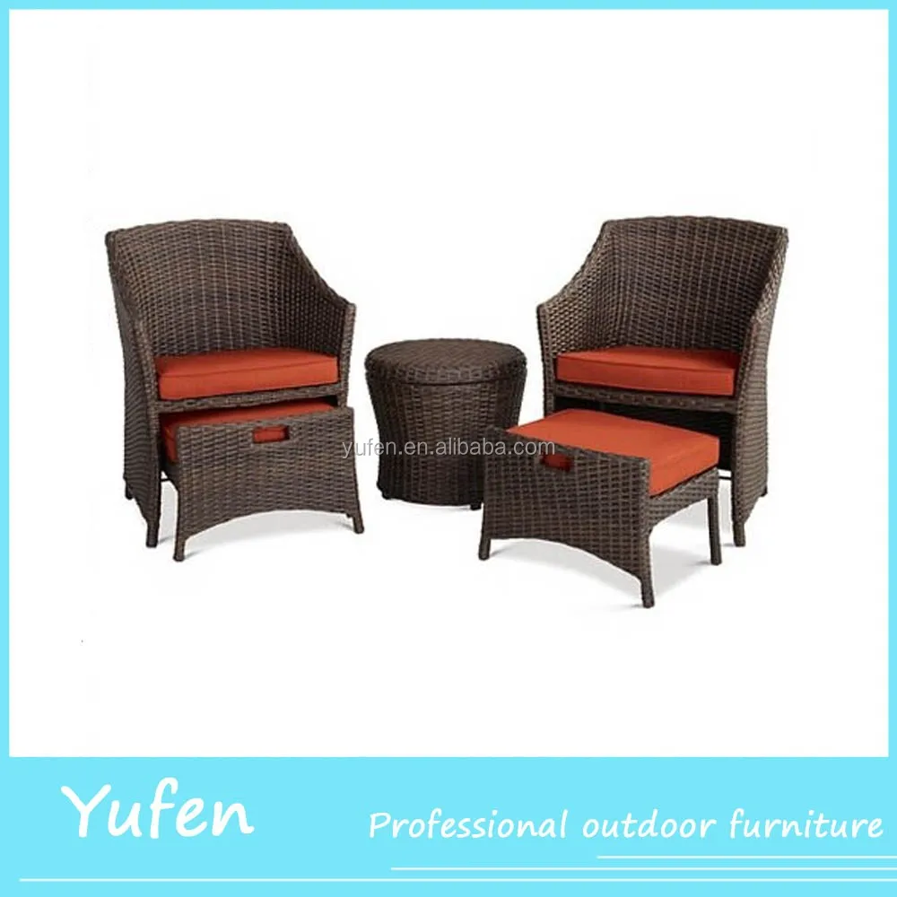 Good Quality Rattan Patio Furniture Outdoor Lounge Chair With Ottoman