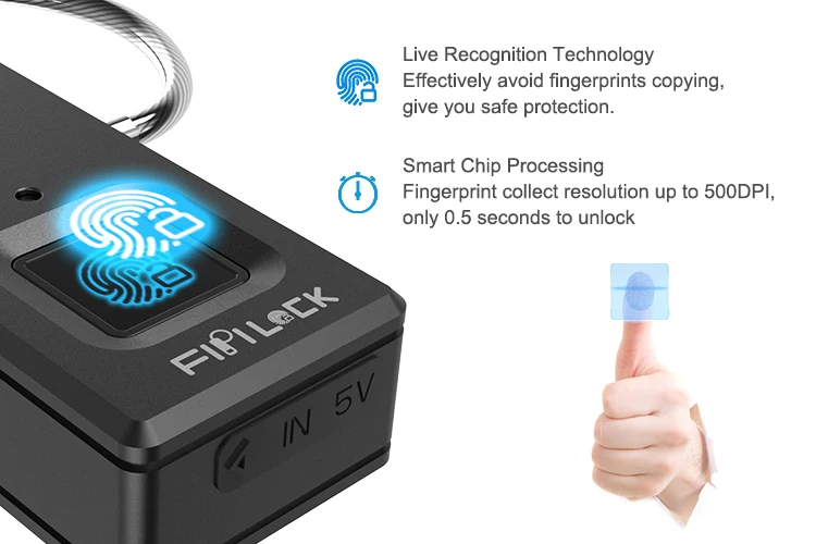 Compact Fingerprint Padlock