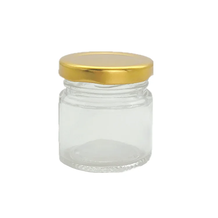 50ml mini glass jar for honey, jam with screw cap