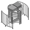 Security Access Control Extra Wide Passage Half Height Turnstiles Gate