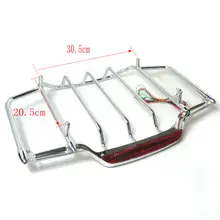 LED Light Air Wing Chrome Top Luggage Rack for Harley Tour Pak Trunk Pack New FHADA162