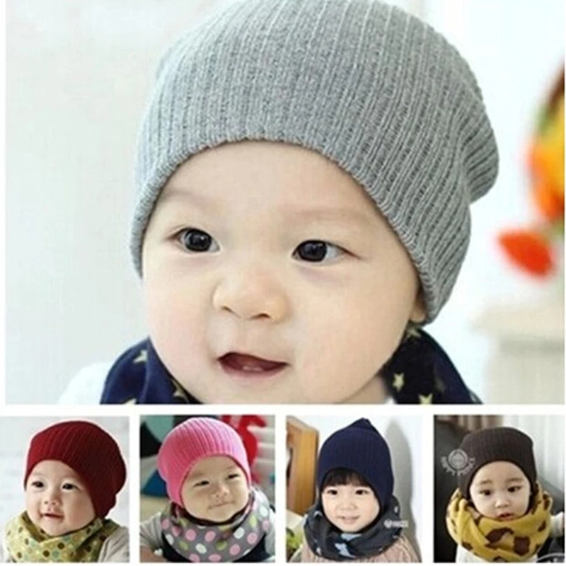 Cute Caps Baby Beanie Hat for Girls Boys Candy Color Children Hat Baby hat