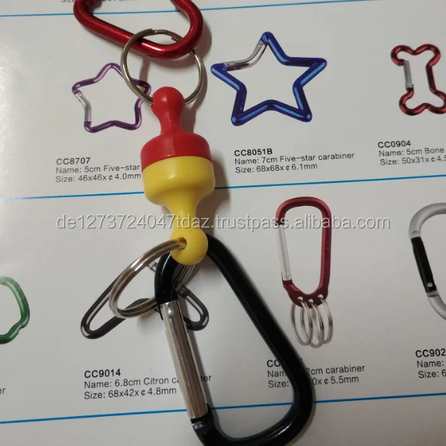 With Carabiner And Keychain Hole To Fix A Fishing Glove /locking