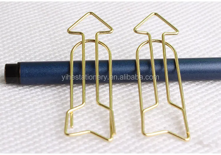 Gold Arrow Shape Creative Paper Clip Buy Unique Paper Clips,Custom Shape Paper Clips,Paper