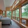 Custom color powder coated finished fixed window with glass