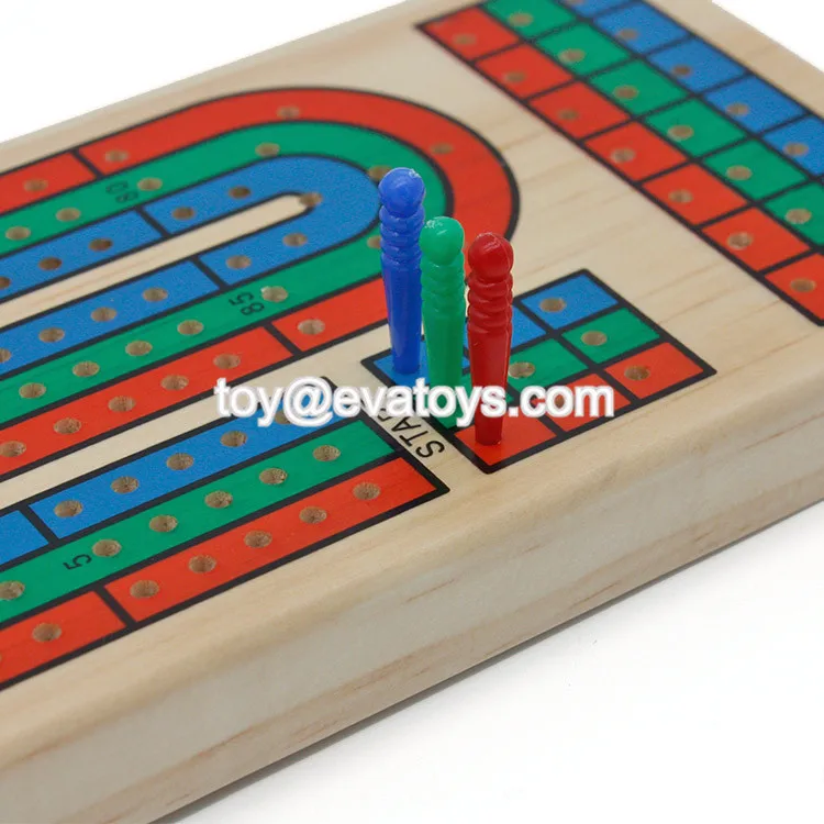 New Hottest Children Score Board Wooden Cribbage Board With Pegs