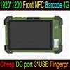 7inch 4G fingerprint scanner front NFC rugged tablet pc, front fingerprint scanner rugged tablets with 2D barcode scanner