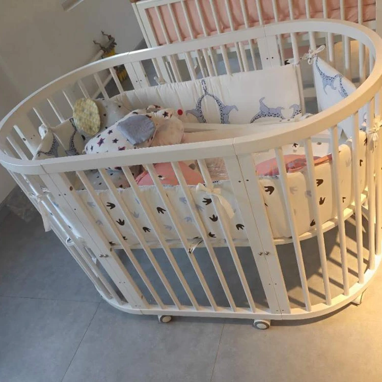 2018 New Design Wood Beds Baby Cribs 