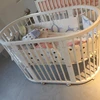 2018 New Design wood beds baby cribs baby cradle Circular bed round oval crib