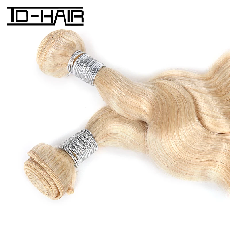 

TD HAIR Loose Wave color 613 blonde hair weave with closure 613 platinum blonde closure 613 blonde frontal with bundles