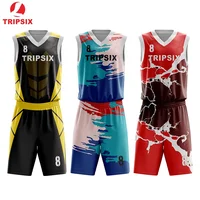 

Wholesale Best Price High Quality Multi Color Sublimation Printing New Design Custom Basketball Jersey