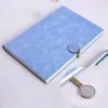 Custom metal buttons A5 leather hardfacing notebook embossed logo Fashion Organizer planner