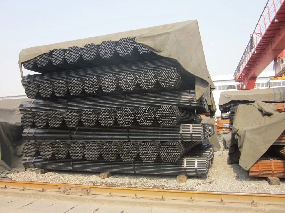 Q235 SS400 a36 erw black steel pipe welded round pipe