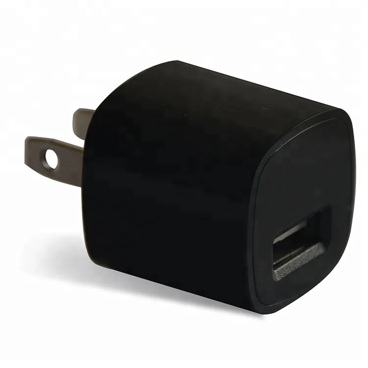 

US plug 5V 1A mini mobile phone travel USB wall charger power adaptor, White, black