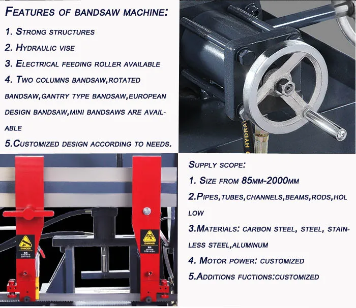 Horizontal Vertical Metal Cutting Band Saw G5013 Band Saw Pulleys Band
