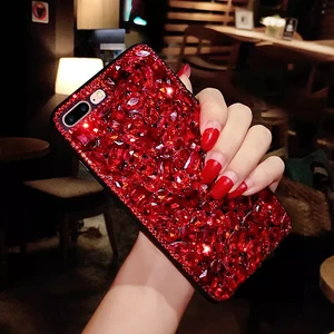 Wholesale Luxury Girl Glitter Crystal Rhinestone Bling Diamond Mobile Phone Case Cover For iPhone XR XS XS MAX 8 Plus 7