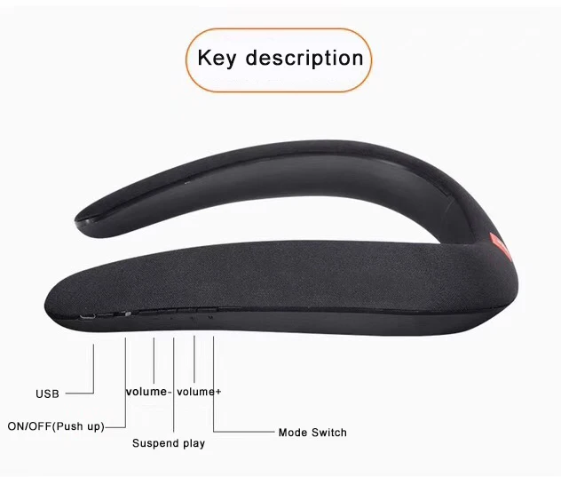 High Quality Soundwear Wireless Neckband Bluetooth Speaker For Music Players - ANKUX.COM