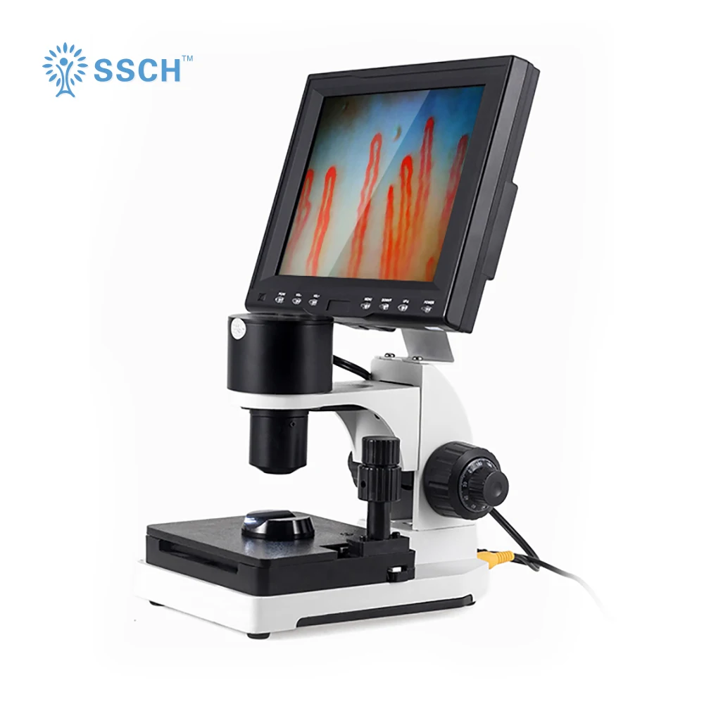 

Digital blood analysis biological microscope machine nailfold microcirculation machine