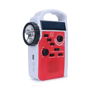 Emergency Solar Radio FM AM SW NOAA Alert MP3 Player & LED Light