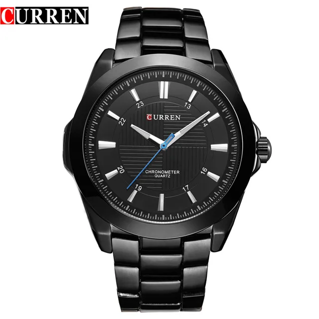 

Curren 8109 Men New Fashion Sports Watches Quartz Analog Man Business Quality Stainless Steel Watch 3 ATM Waterproof