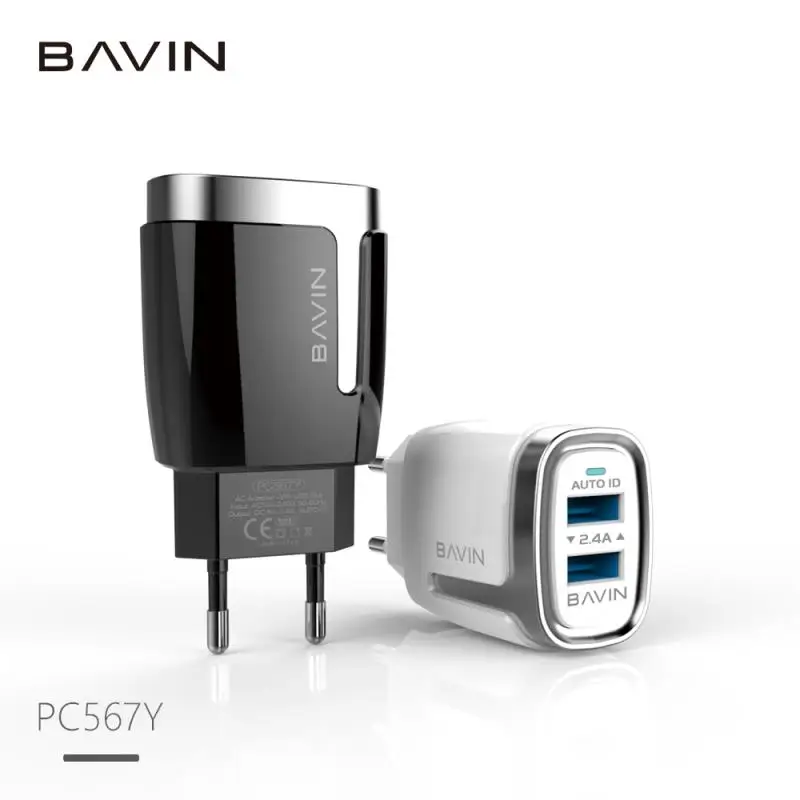 BAVIN Smart cell phone power charger custom dual usb cable phone charger