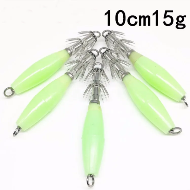 Glow In The Dark Bullet Jig Head – 8oz Saltwater Fishing Jig With 10/0 Hook 3 thumbnail image