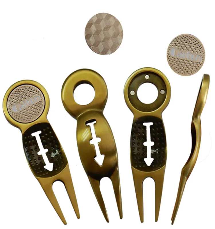 New Arrival Metal Golf Divot Repair Tool With Ball Marker,Logo