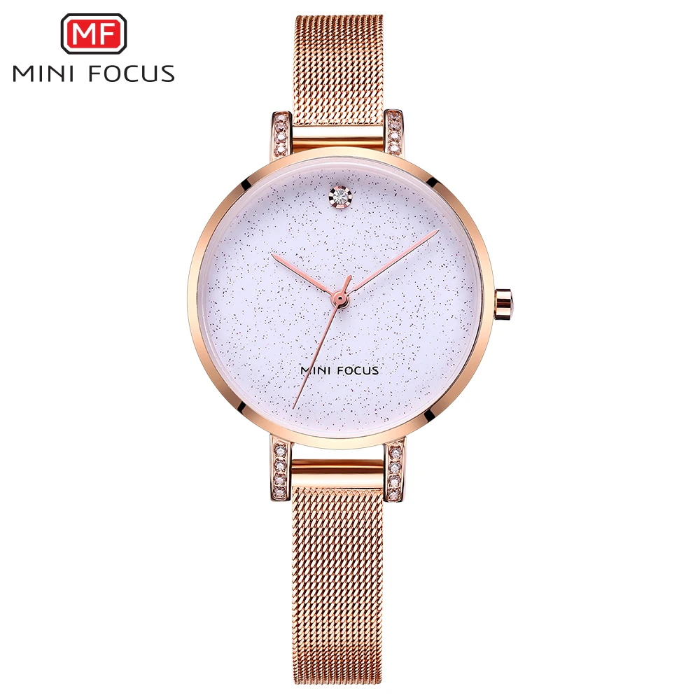 

Mini Focus newest luxury stainless strap and custom logo ladies watches with cheap price, N/a