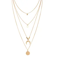 

Fashion Bohemian Multilayer Gold Pendant Necklace For Women Wholesale NS180883