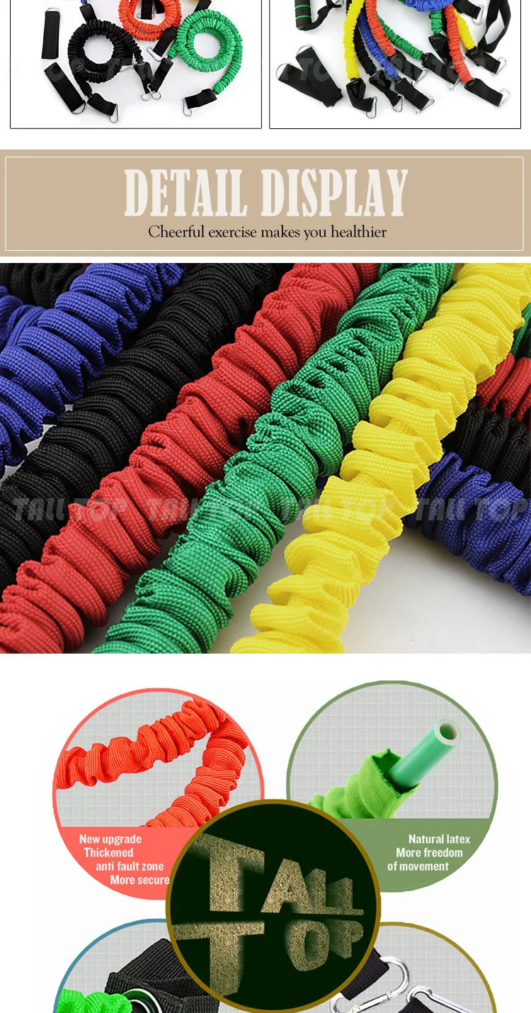 11pcs Set Pull Cord Rope Fitness Pull Rope Elastic Rope Buy Fitness